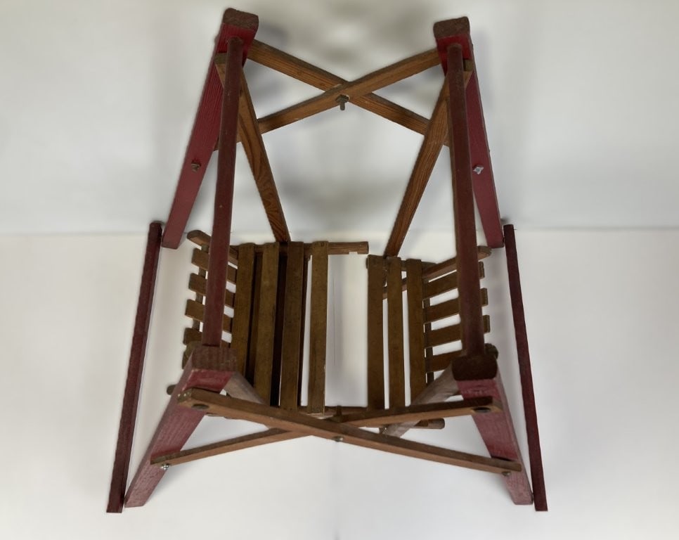 Folk Art Double Doll Swing Glider - 3