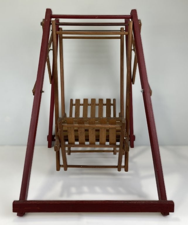 Folk Art Double Doll Swing Glider - 6