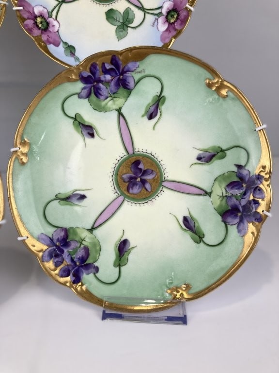 Hand-Painted E.W. Donath Art Nouveau Porcelain Plates - 2