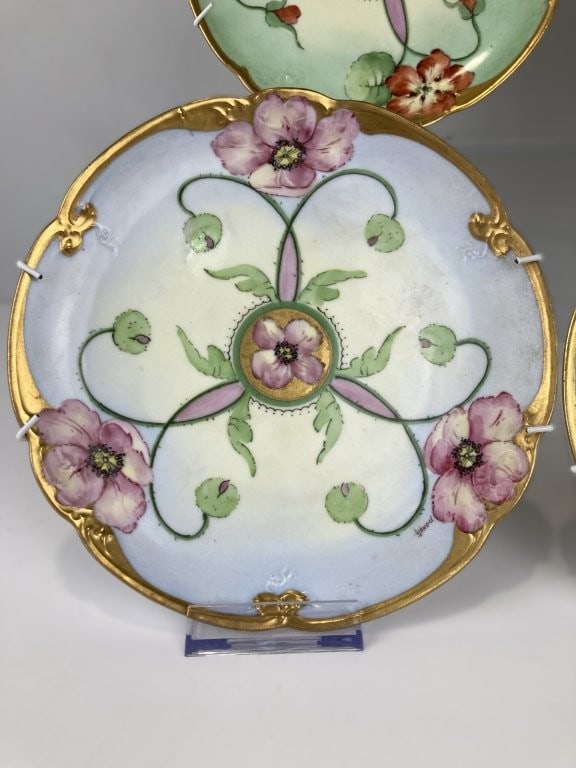 Hand-Painted E.W. Donath Art Nouveau Porcelain Plates - 3