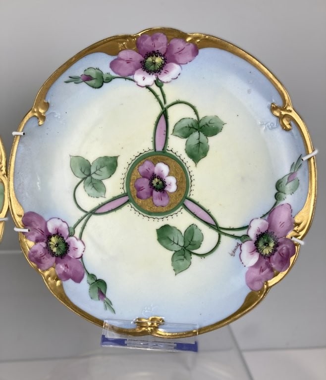 Hand-Painted E.W. Donath Art Nouveau Porcelain Plates - 5