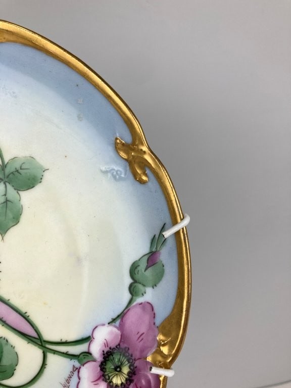 Hand-Painted E.W. Donath Art Nouveau Porcelain Plates - 6