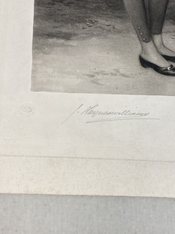 19th-Century, John Haynes Williams, Courting Couple, Stipple Engraving - 4