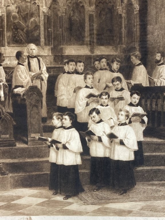 19th-Century, Jennie Augusta Brownscombe, The Choir Boys, Engraving - 2