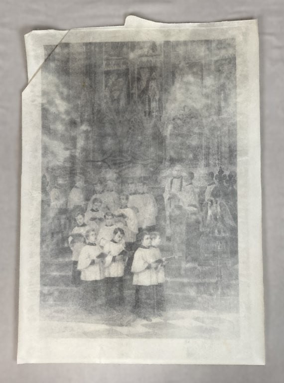 19th-Century, Jennie Augusta Brownscombe, The Choir Boys, Engraving - 6