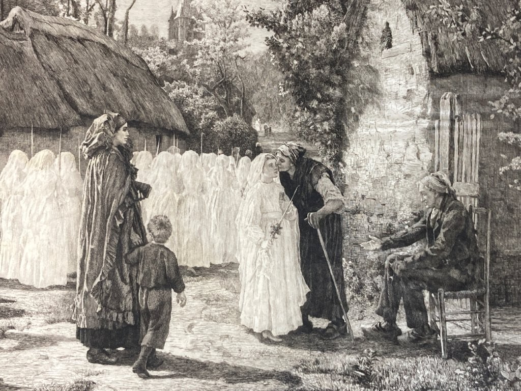 19th-Century Jules Breton, The Communicants, Engraving - 2