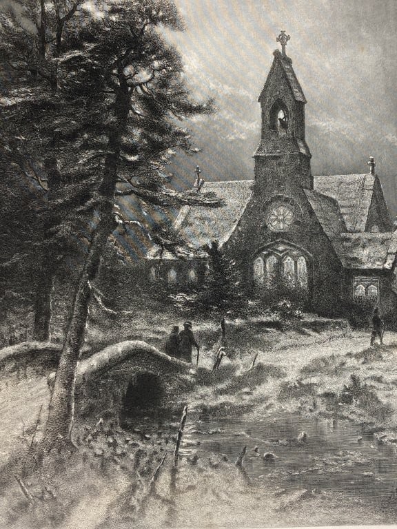 19th-Century, George Herbert McCord, Going to Church, Engraving - 2
