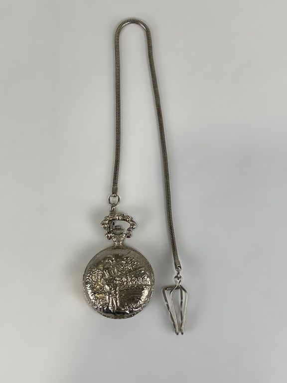 Hunting Motif Pocket Watch and Display - 4