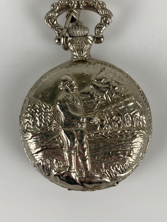 Hunting Motif Pocket Watch and Display - 5