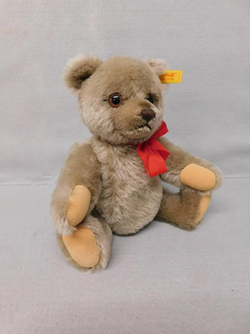 Mohair Steiff Bear: 12"H. Mohair Jointed Steiff Bear w/Yellow Tag