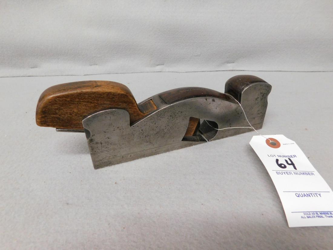 English "Sweetman" Woodworking Plane: English Woodworking Bullnose Plane marked "Sweetman"
