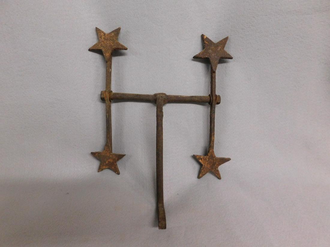 Early 20thC. Iron "Spinning Star" Target: Early 20thC. Iron Spinning Star Target - 11 in.W. x 14 1/2in.H.
