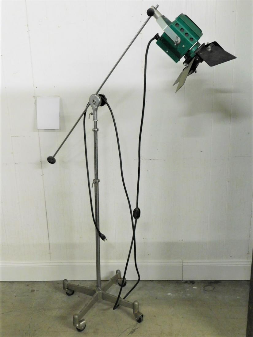 Vintage Standing Stage Light: Vintage Standing Adjustable "Tiny Mac Spot" Stage Light w/Barn Doors Marked Hollywood, CA in VG Cond.