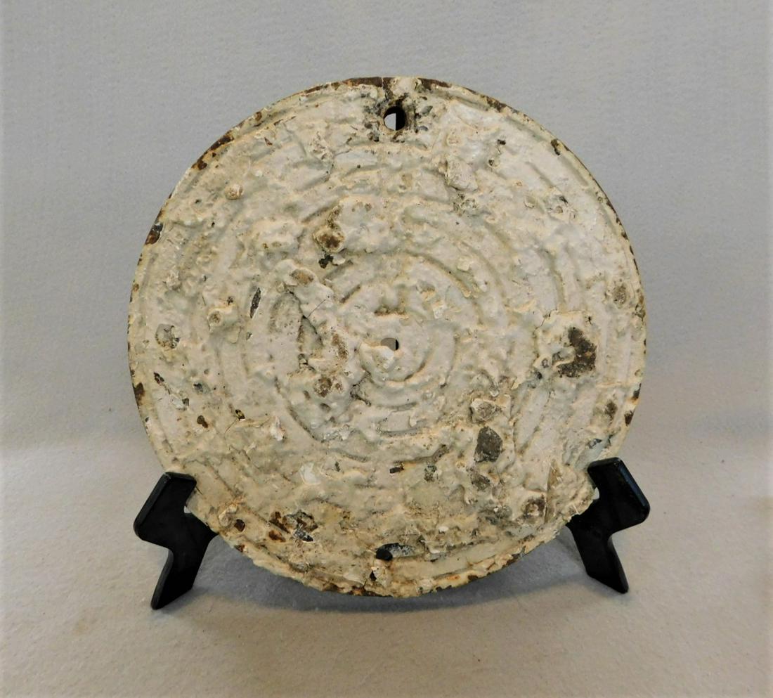 Early 20thC. Iron "Disc" Target: Early 20thC. Iron Disc Target in Gd. Cond. Attrib. to Wurfflein - 10in.D.