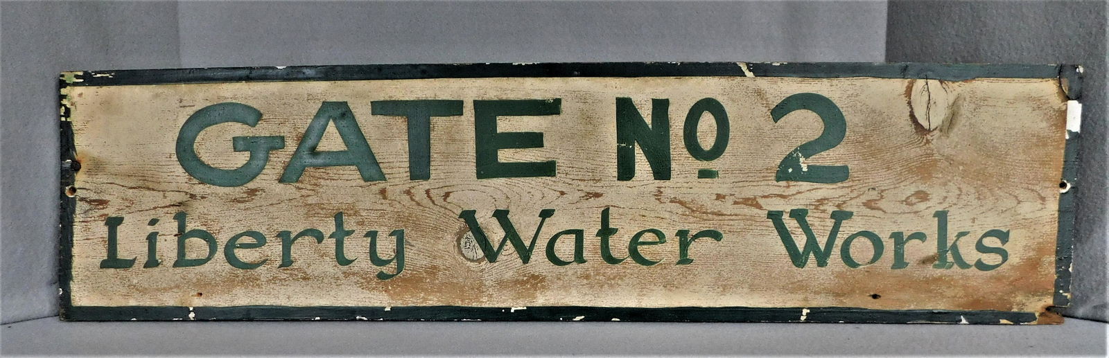 Early Wooden "Gate No. 2" Sign (1 of 1)