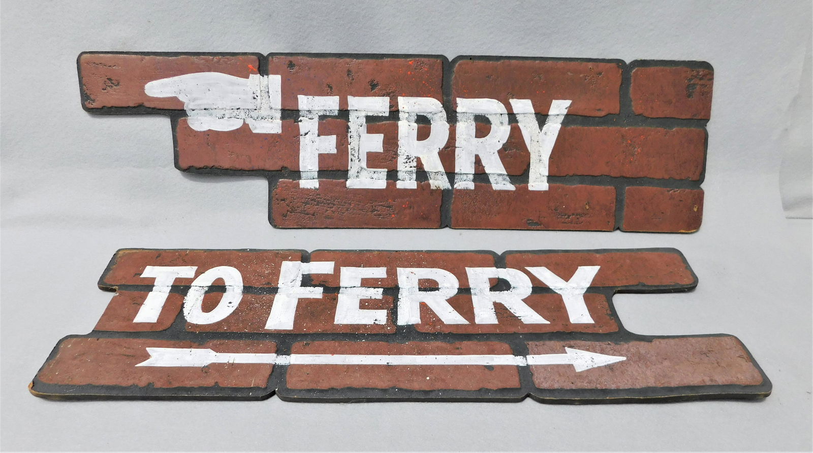 Lot of 2 Custom "To Ferry" Signs (1 of 1)