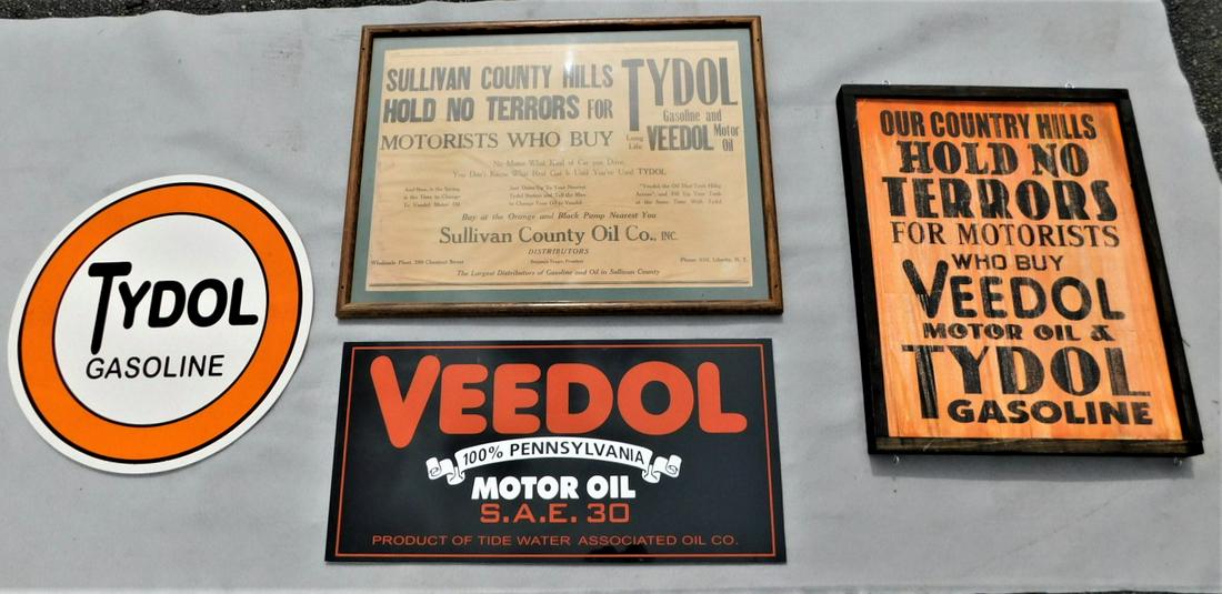Lot of 4 Custom Petroliana Signs (1 of 5)