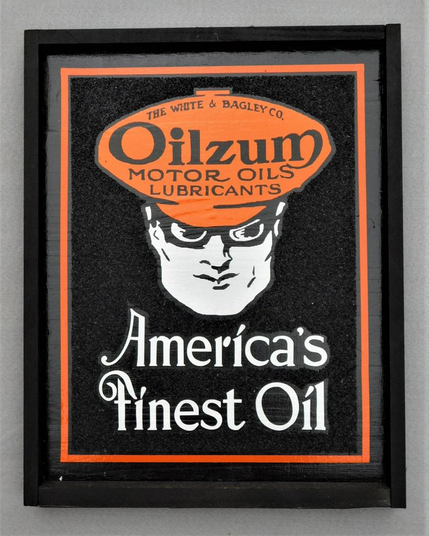 Custom Wooden "Oilzum" Sign (1 of 1)