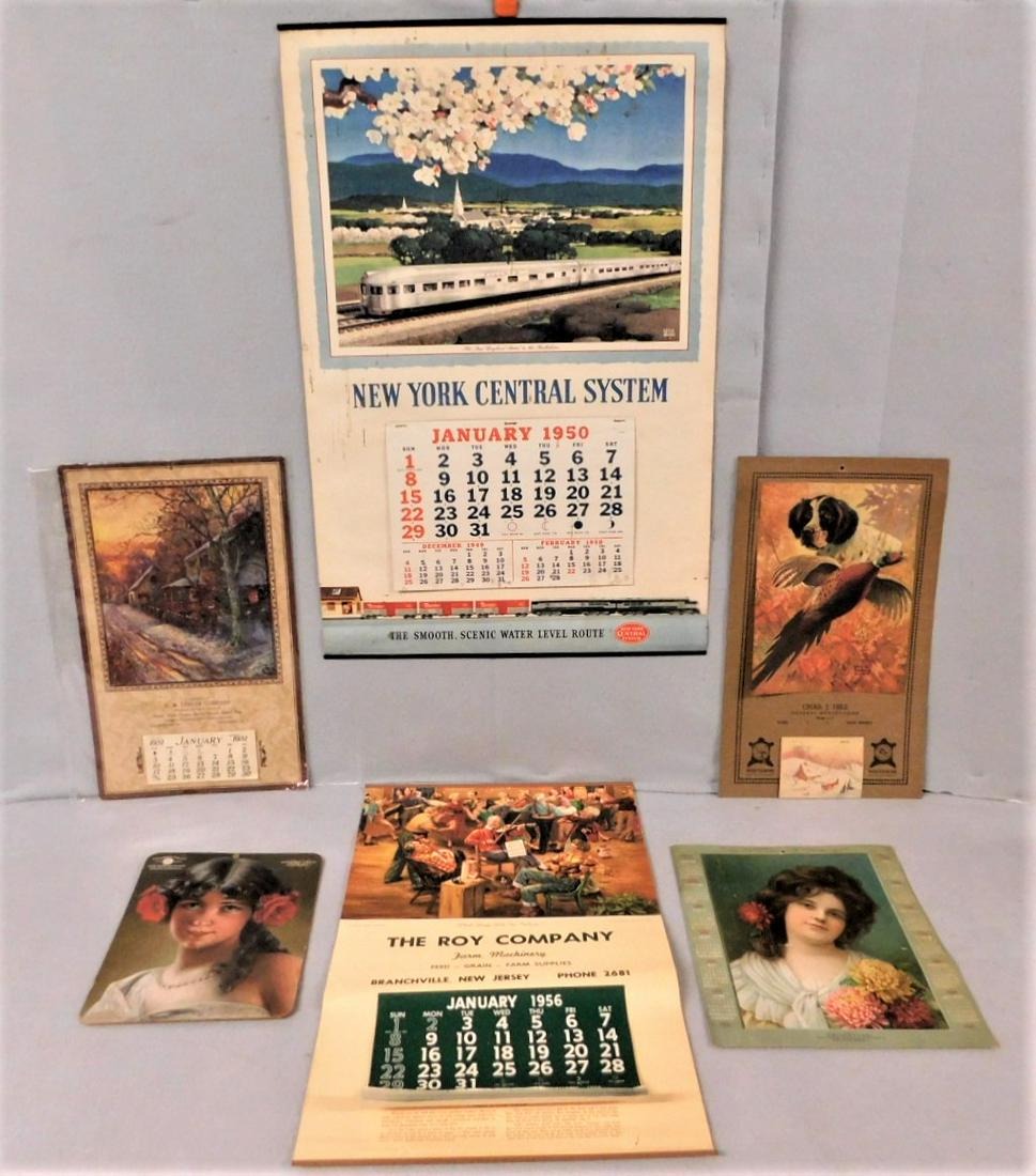 Lot of 6 Early Calendars - 1904-1956 (1 of 1)