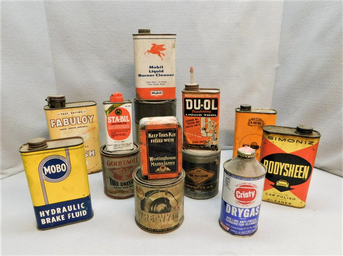Early Lot of 12 Auto Related Tins (1 of 1)