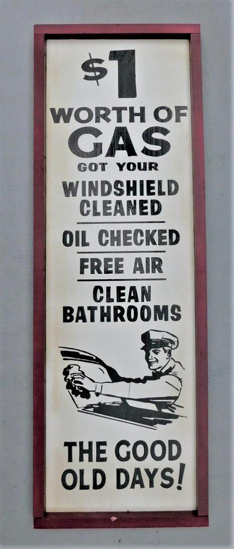 Custom Sign "$1.00 Worth of Gas" (1 of 1)