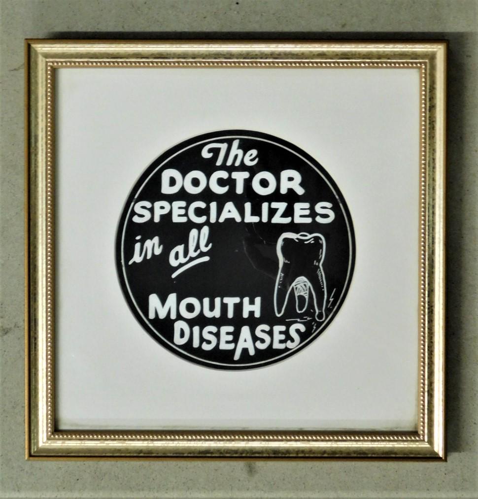 Vintage Handptd. "Dentist" Sign Proof (1 of 2)