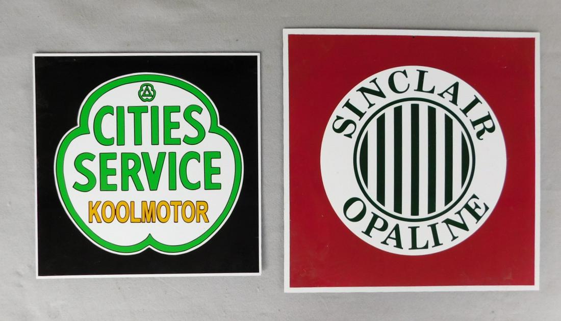 Lot of 2 Custom Petroliana Signs (1 of 1)