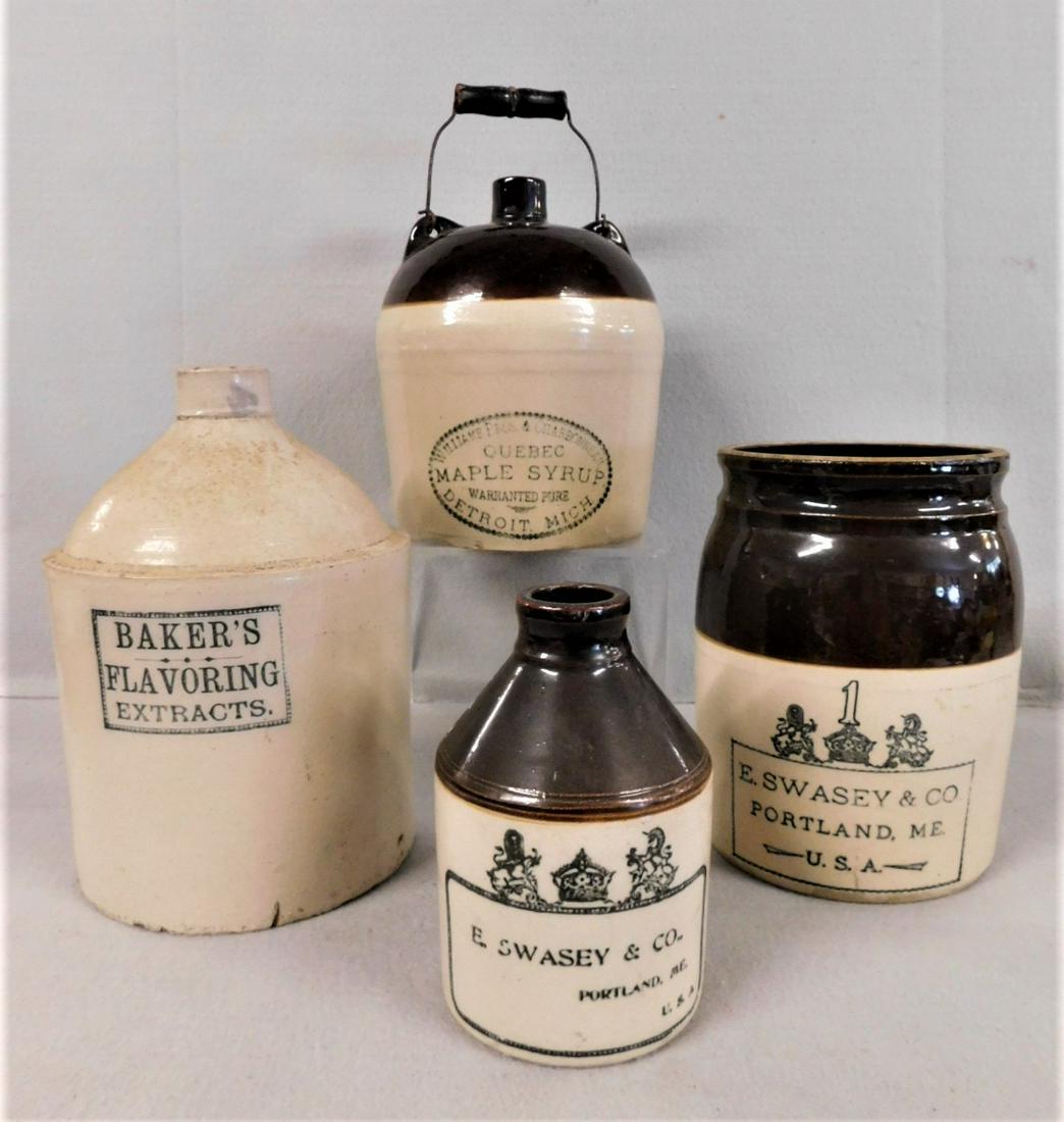 Vintage Lot of 4  Pcs. of Stoneware Vendor's Crockery (1 of 1)