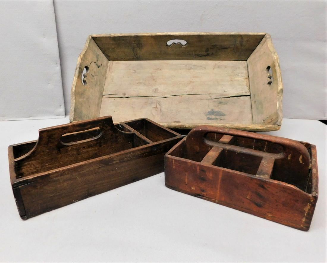 3 Pcs. Wooden Cutlery Boxes (1 of 1)