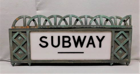 Early NYC " Subway" Sign