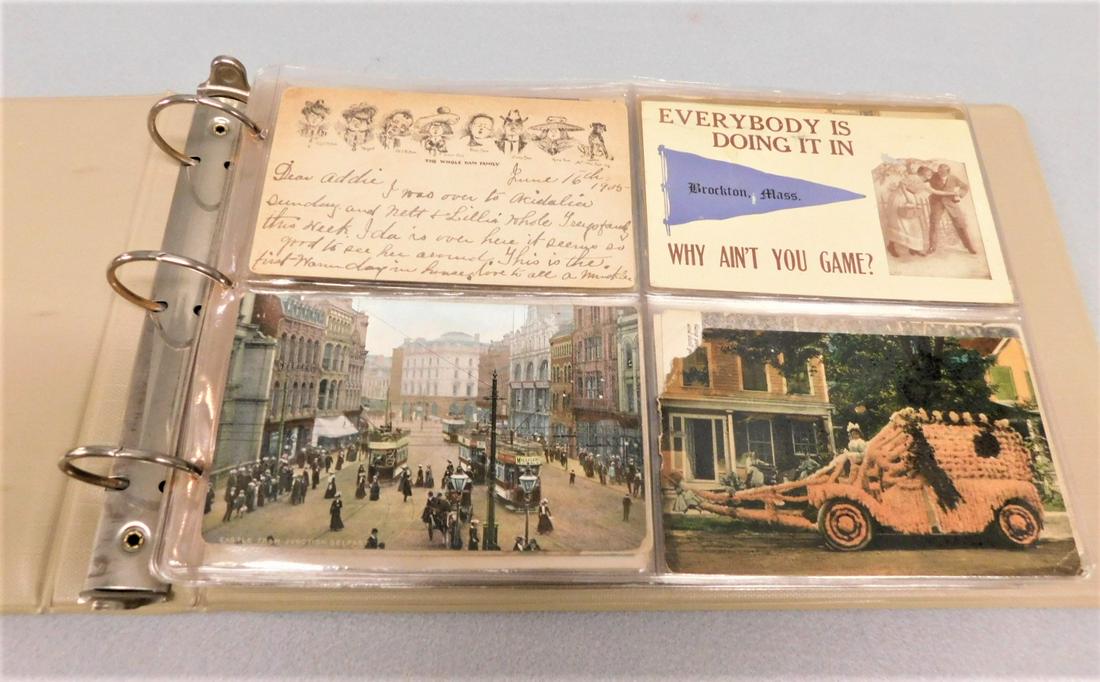 1900's Postcard  Album w/Titantic Card (1 of 4)