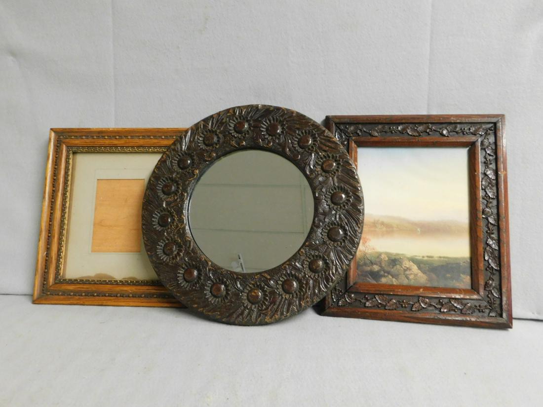 Lot of 3 Carved Oak Frames (1 of 1)