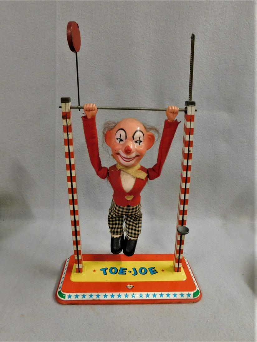 Metal Vintage "Toe Joe" Toy: Metal Vintage "Toe Joe" Toy Acrobat in Working Cond.