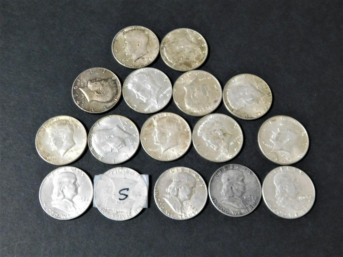 Lot of 16 Silver Half Dollars (1 of 1)