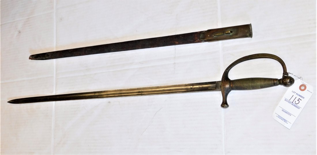 Civil War Era Sword: Civil War Era Sword w/Sheath - "Horstman & Son, Philadephia PA in Gd. Cond.