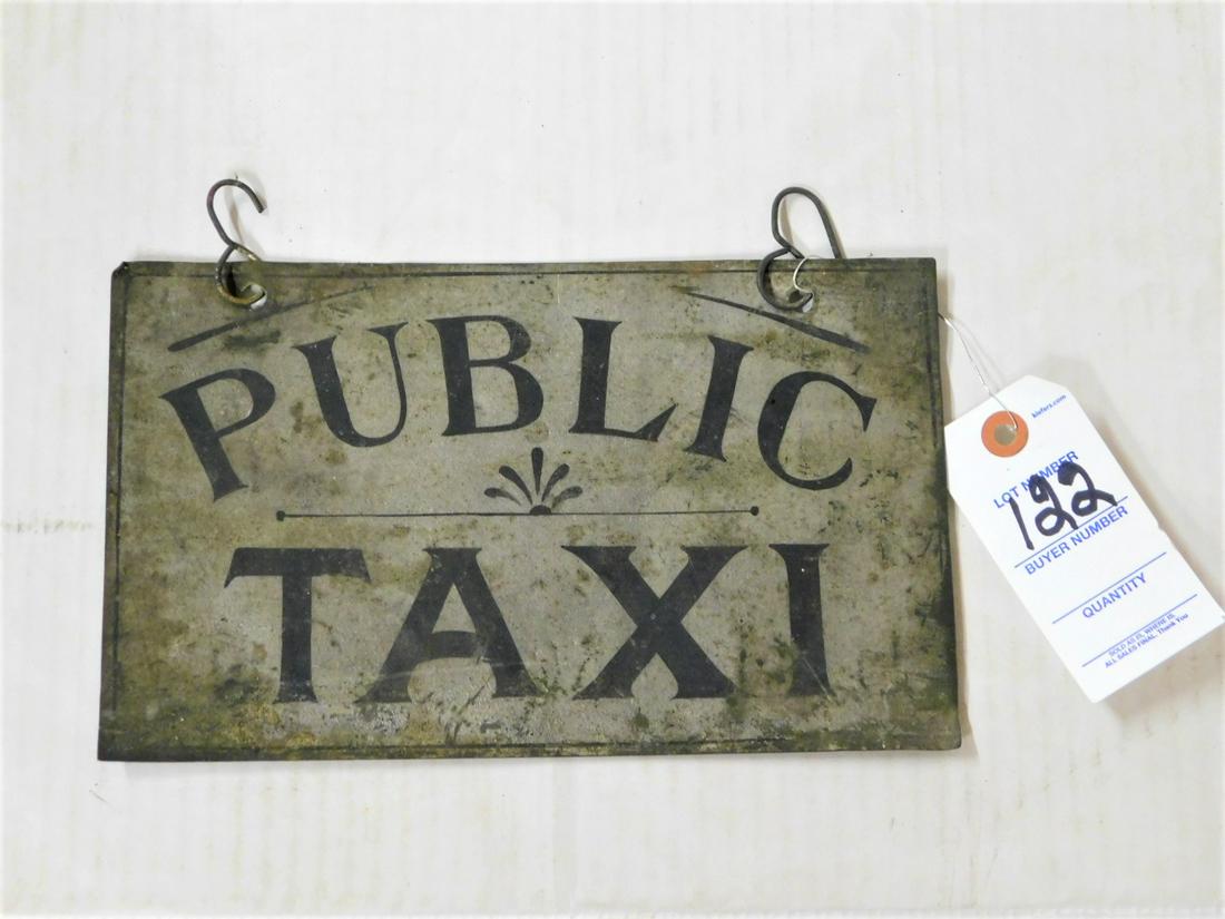 Sm. Metal "Public Taxi"  Sign (1 of 2)