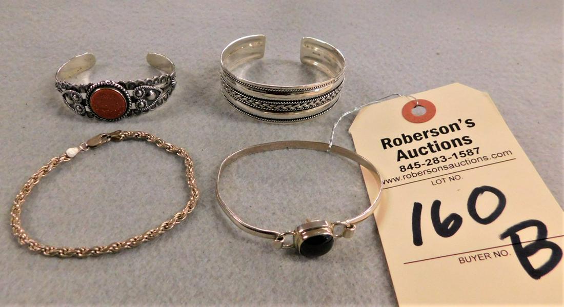 Lot of 4 Sterling Bracelets (1 of 1)