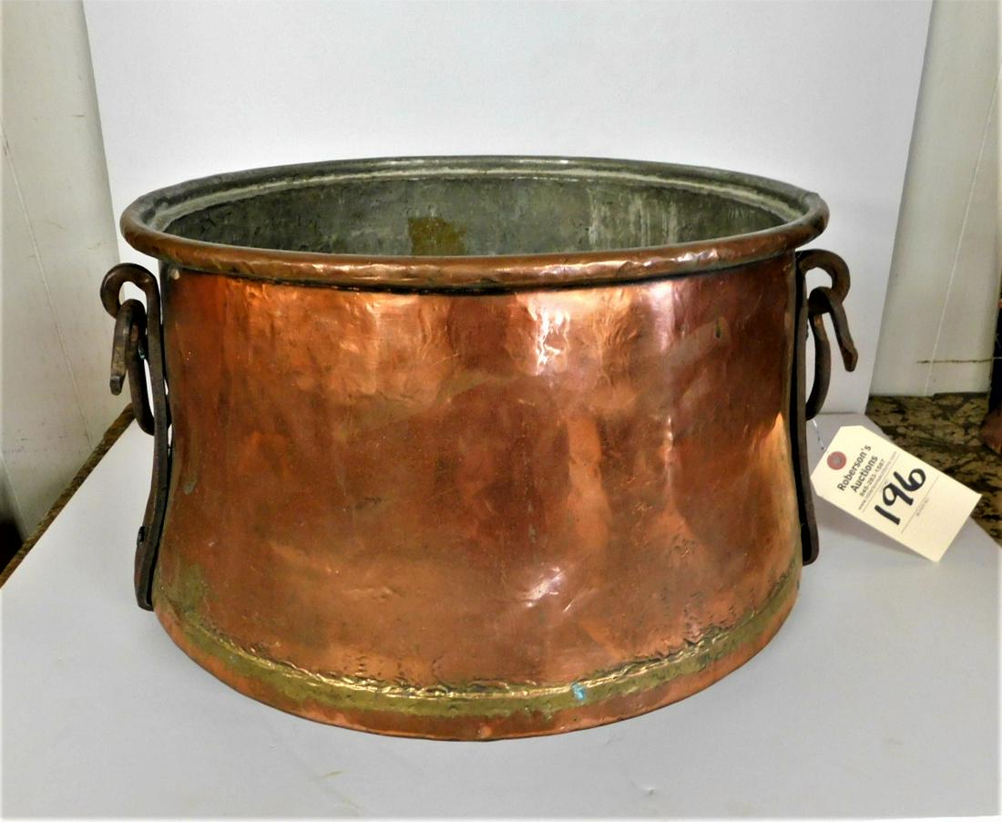 Early Copper Kettle w/Super Handles (1 of 2)
