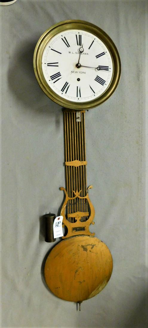 Brass Open Wall Clock w/Pendulum (1 of 3)