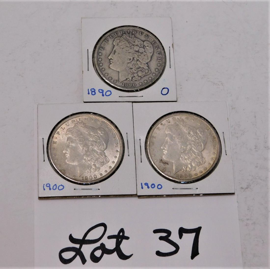 Lot of 3 - US Morgan Silver Dollars (1 of 2)