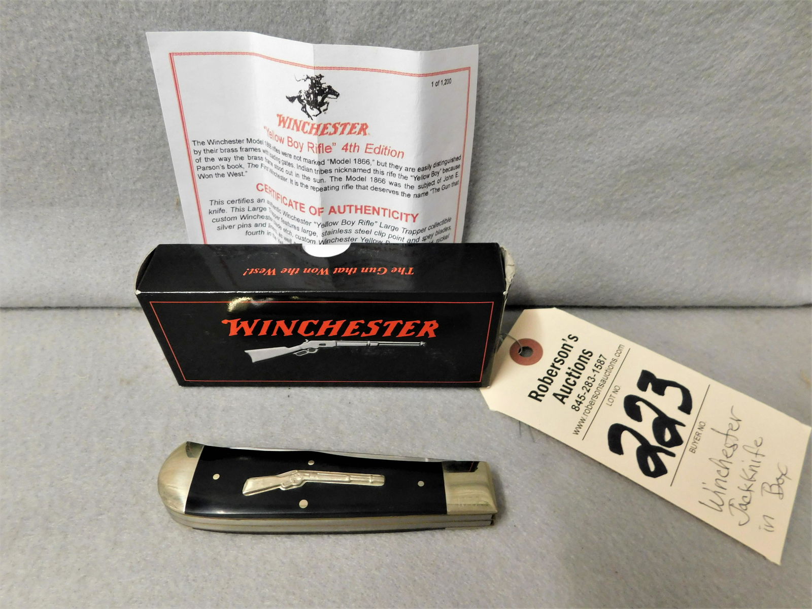 "Winchester" Jack Knife: "Winchester" Jack Knife in Orgin. Box in VG Cond