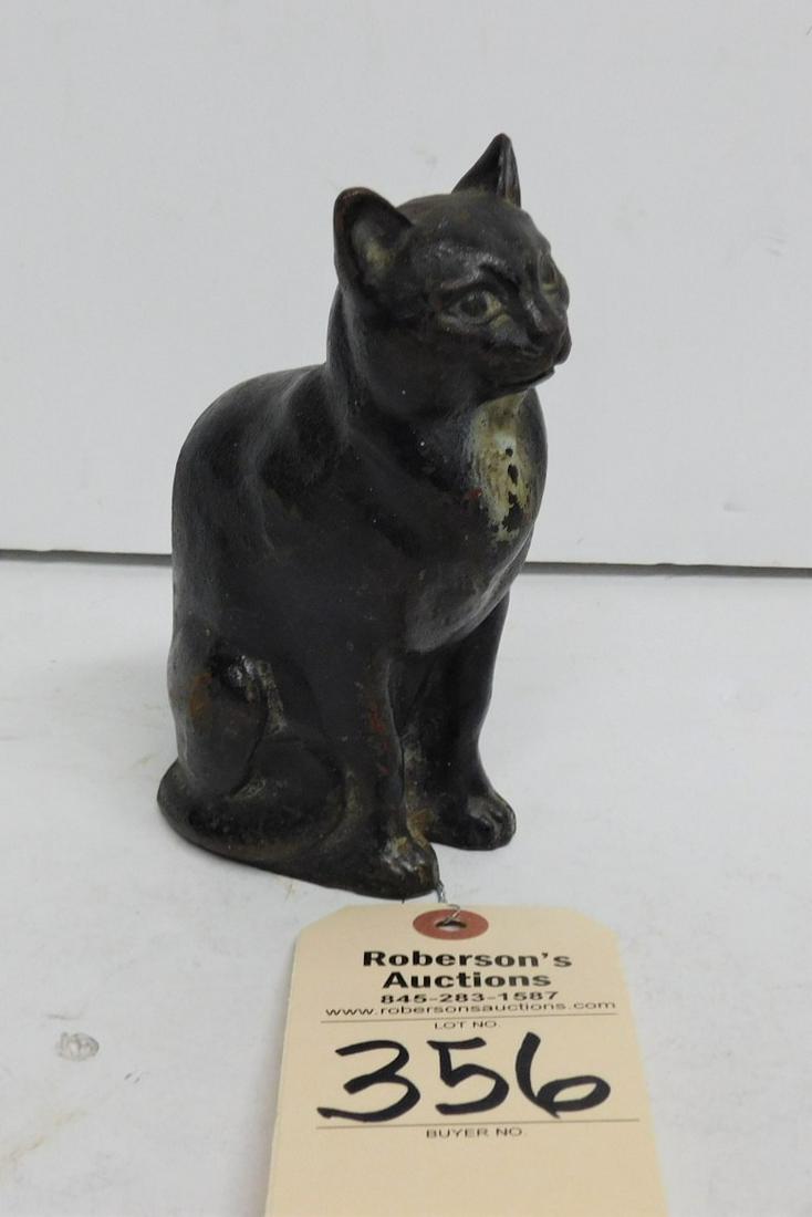 Iron Cat Doorstop: Iron Cat Doorstop in Gd. Cond. - 6"H