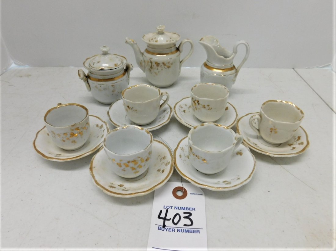Gold Band Child's Tea Set (1 of 1)