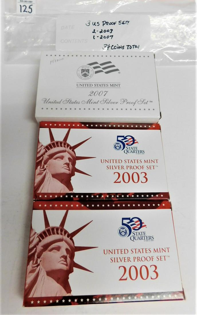 3 US Proof Sets (34 Coins) (1 of 1)