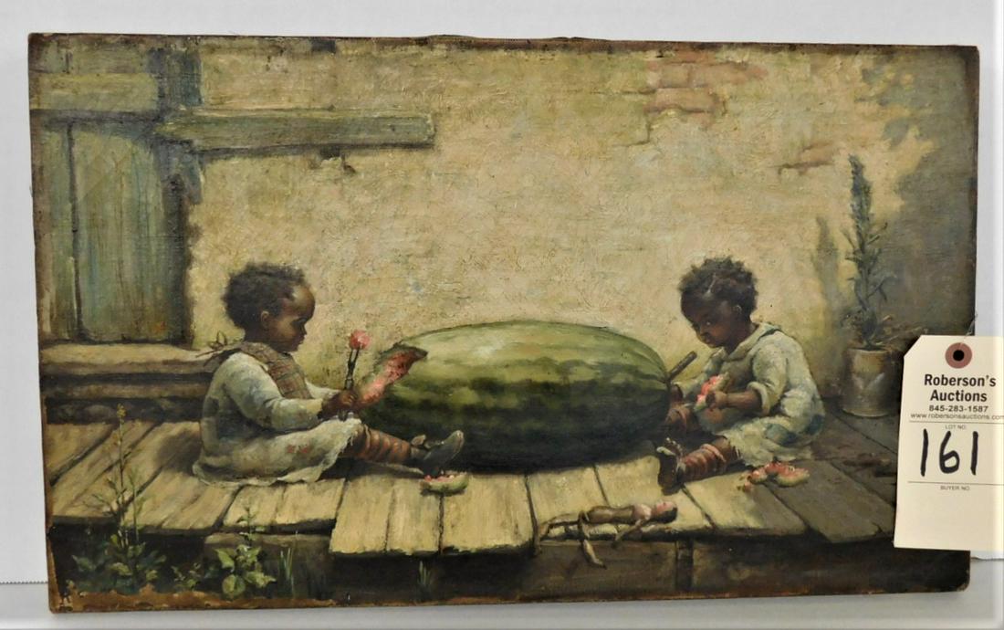 12 1/4" x 20" O/C Signed Charles C. Curran (1 of 3)