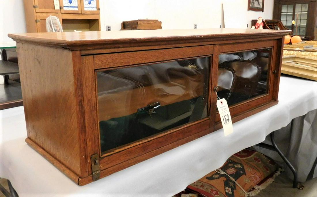 Oak Counter Top Cabinet w/ Sliding Doors (1 of 2)