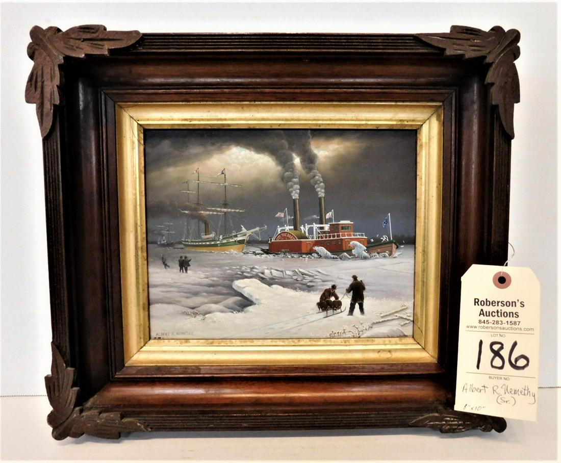 8" x 10" O/C Signed l.l. Albert R.Nemethy (1 of 3)