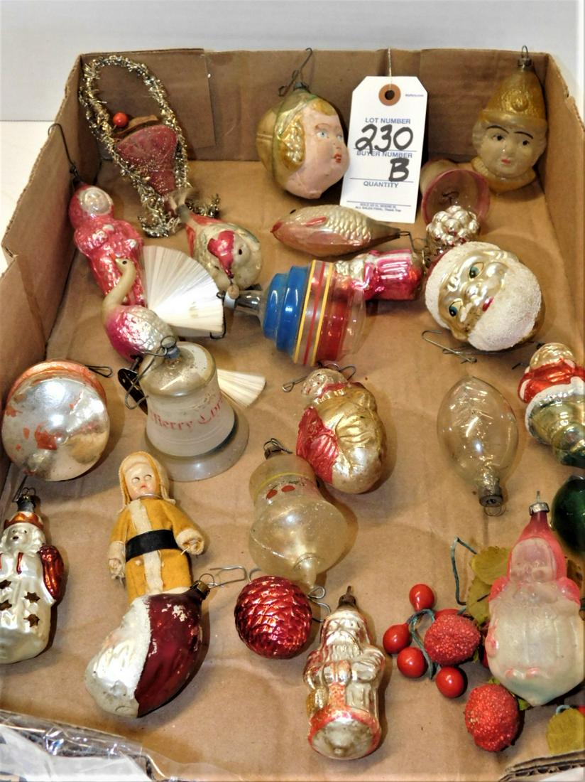 Lot of Victorian Figural Christmas Ornaments (1 of 1)