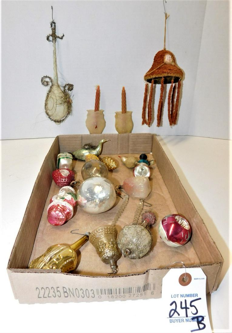 Figural Ornaments Incl. Chenille Santa (1 of 2)