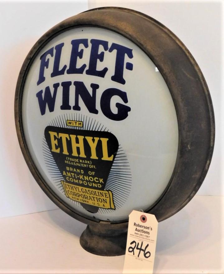18"D "Fleet Wing" Dbl. Lens Gas Globe (1 of 2)